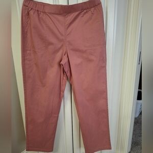 Denim&Co Pink Straight Leg Pants